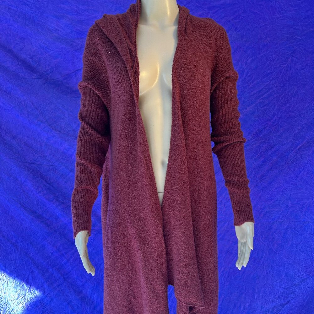 Free People: Long cardigan sweater w/hood